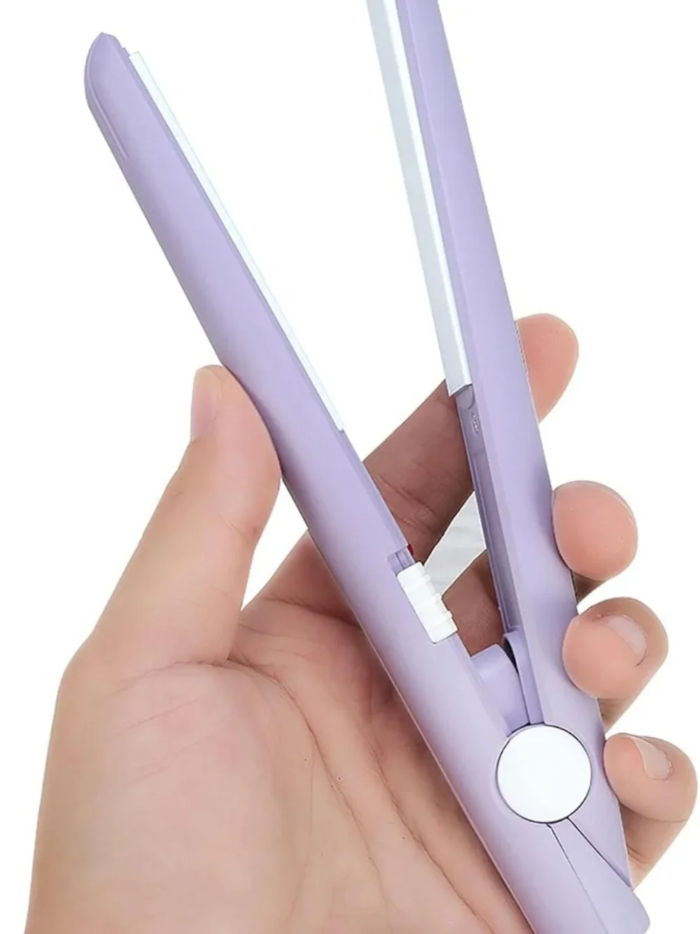 Mini Hair Straightener - Tourmaline Ceramic - Purple